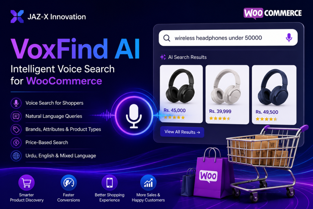 VoxFind AI — Intelligent Voice Search for WooCommerce