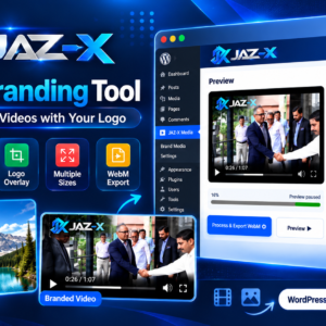 JAZ-X Media Branding Tool – Image & Video Logo Branding for WordPress
