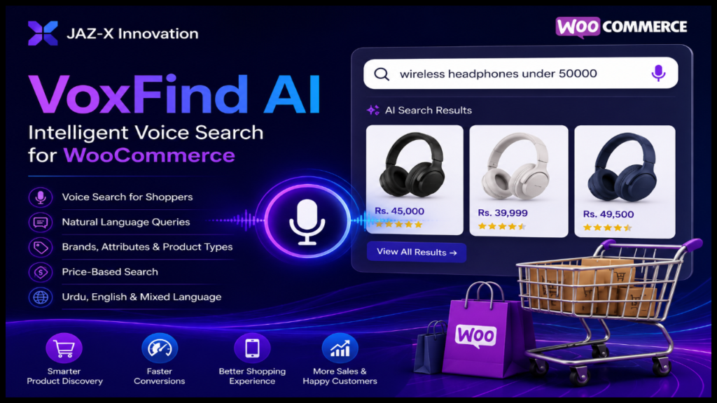 VoxFind AI Search Pro — Intelligent Voice Search for WooCommerce