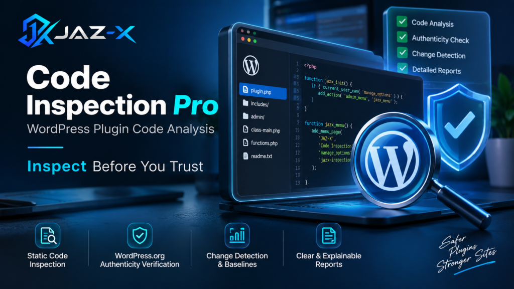 JAZ-X Code Inspection Pro — WordPress Plugin Code Analysis